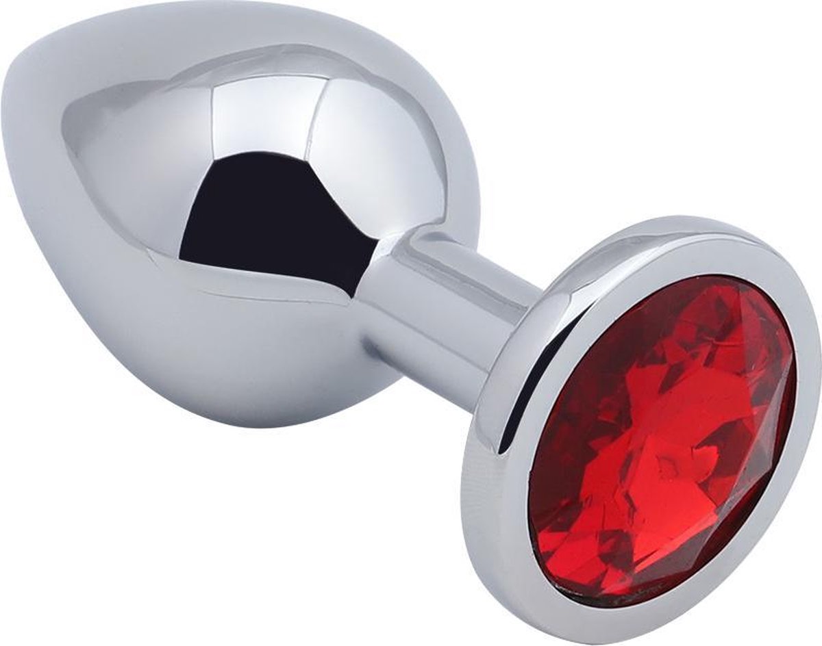 Metal Gemstone Anal Plug-Medium