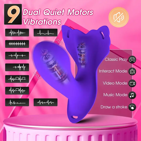 Wearable Panty Vibrator Insertion Dildo