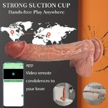 22.86cm Vibrating Dildo-App