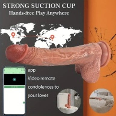 22.86cm Vibrating Dildo-App