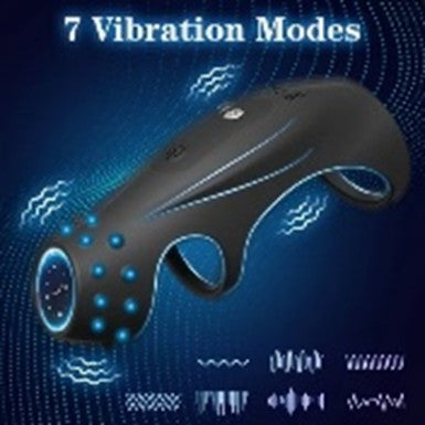 Vibrating Triple Loop Penis Ring