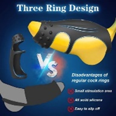 Vibrating Triple Loop Penis Ring