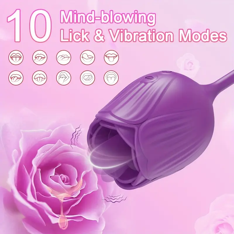 Rose with Licking/slap and shaking motion x 10 Speed