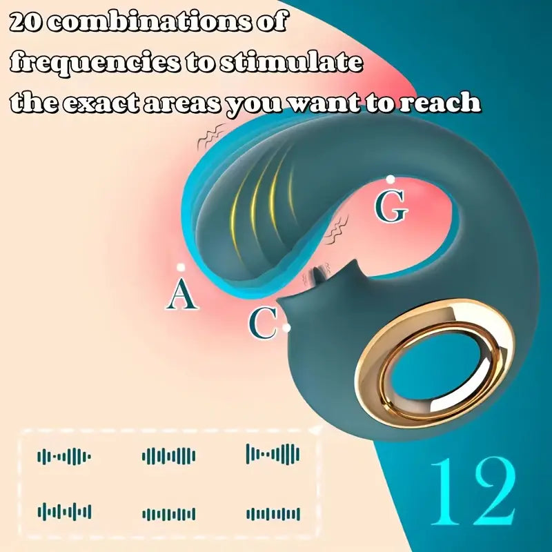 2 in 1 Vibrator with Licking Tongue