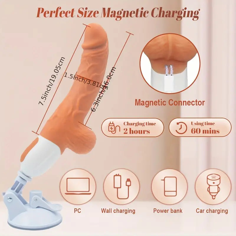 3 In 1 Realistic Dildo Erotic Machine