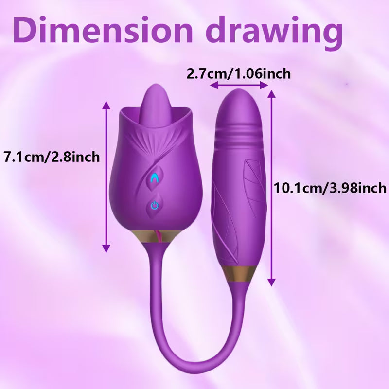 Rose with Licking/slap and shaking motion x 10 Speed