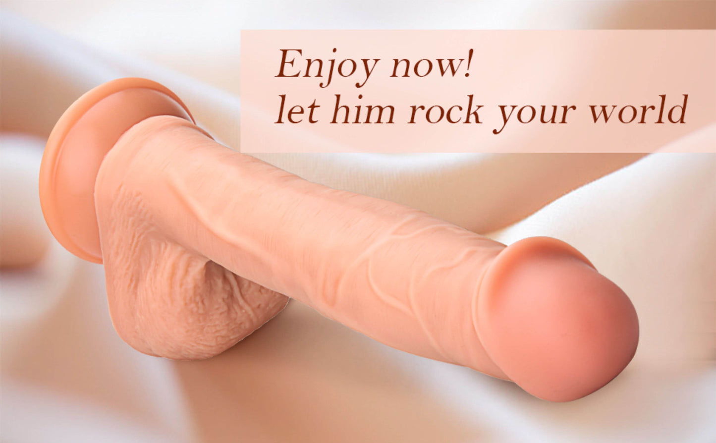Dildo with balls (9.5i Rechargable)