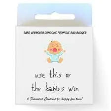 BAD BADGER BABIES WIN | CONDOMS