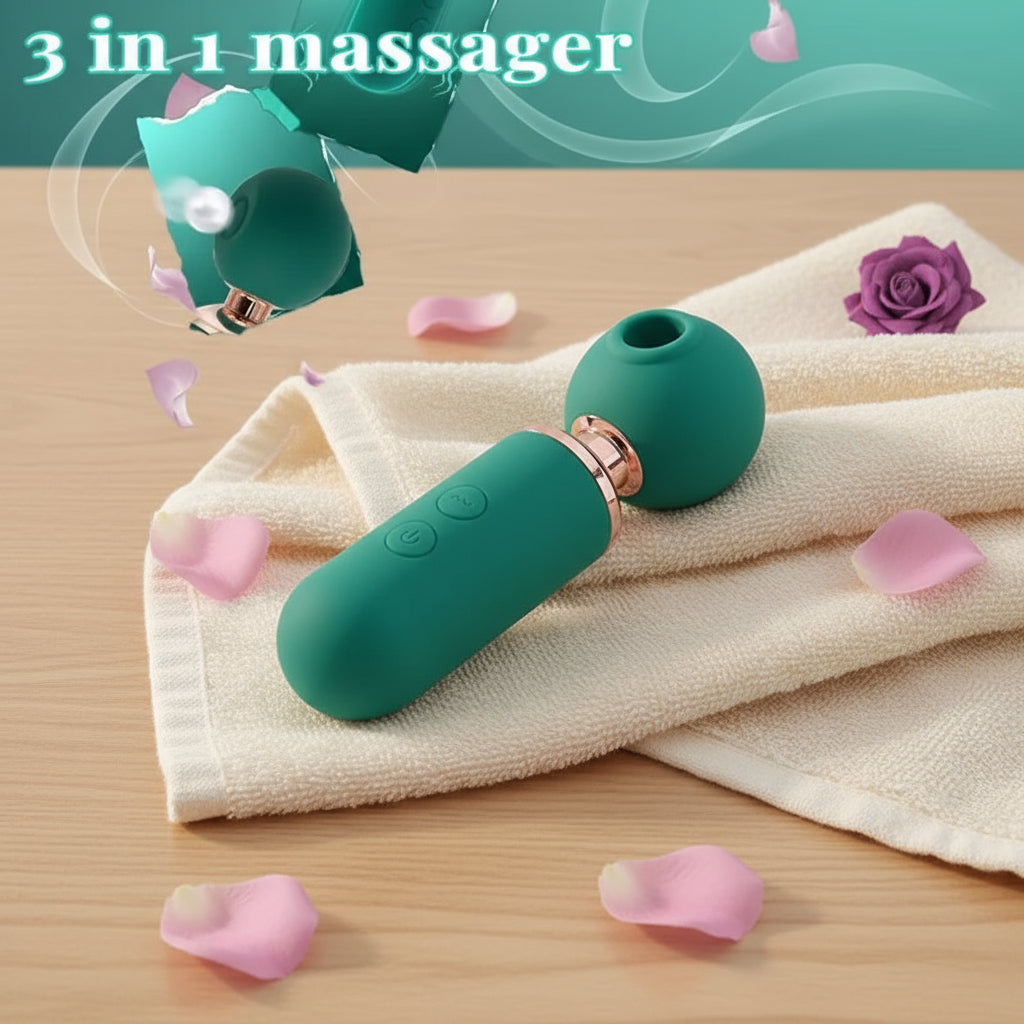 Rechargeable 3-in-1 Suction & Vibration Stimulator