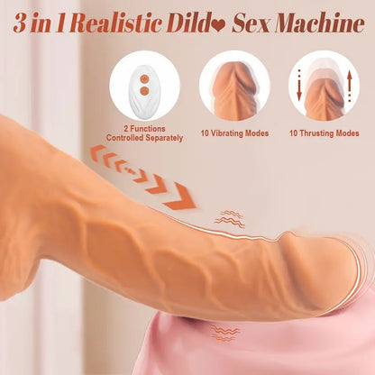 3 In 1 Realistic Dildo Erotic Machine