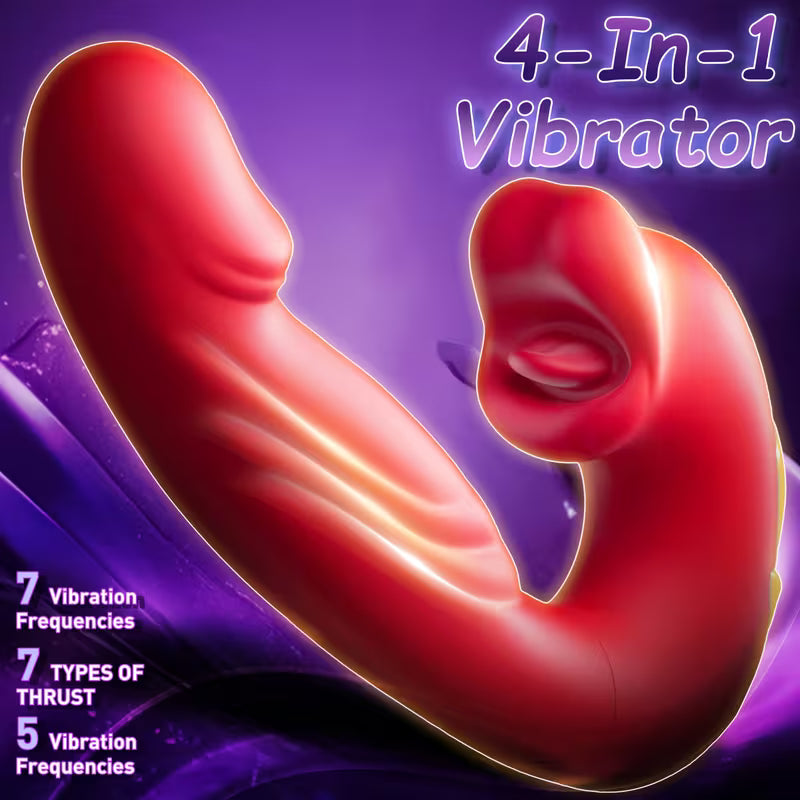 Red Lip Thrusting G-Spot & Clitoral Vibrator