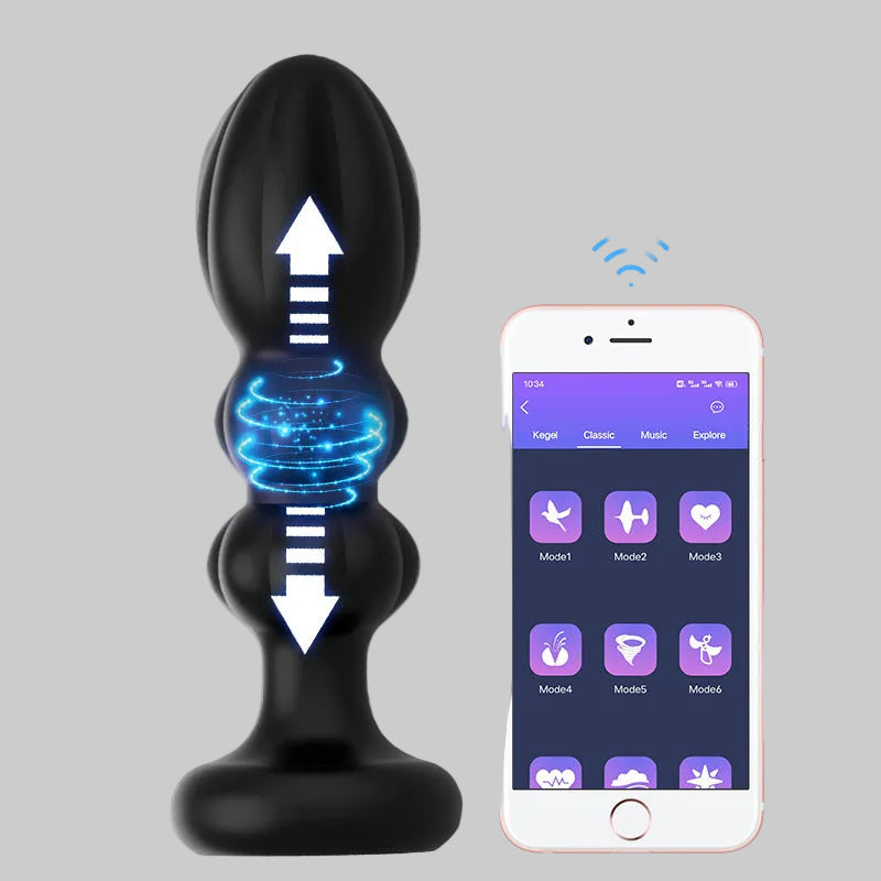PROSTATE VIBRATING BUTT PLUG APP OPERATED