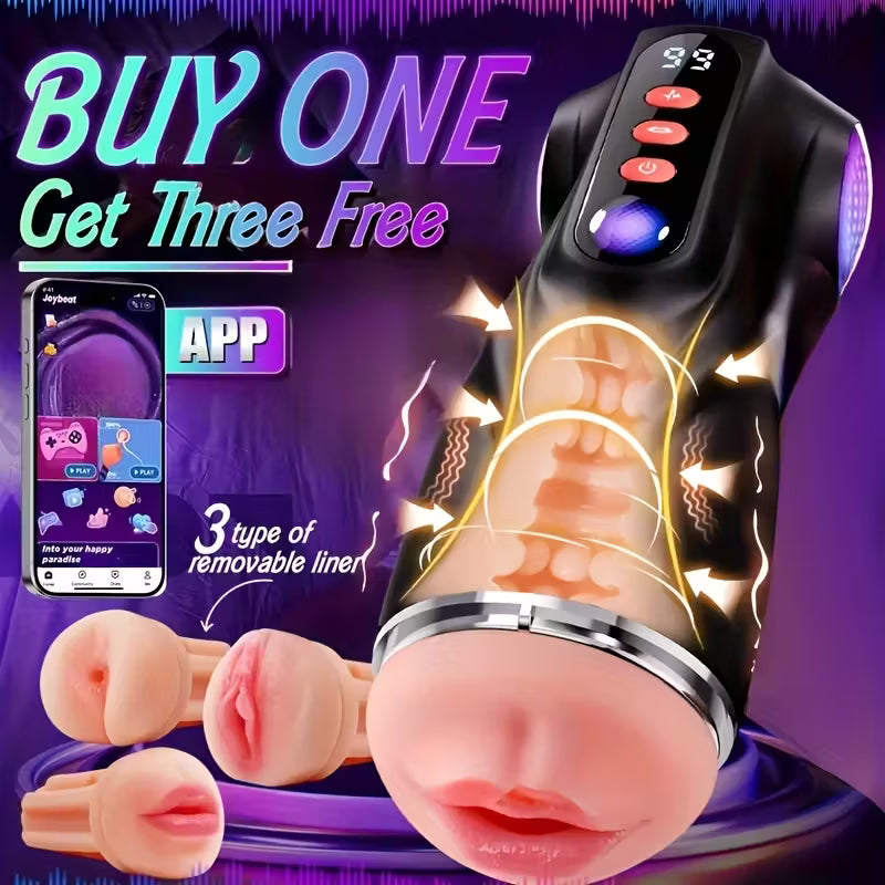 3-in-1 App-Controlled Male Masturbator