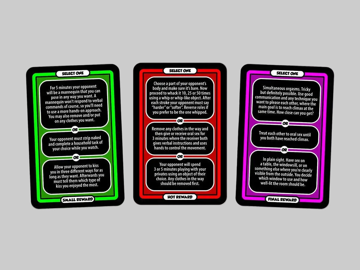 BEDROOM BATTLE GAME CARDS