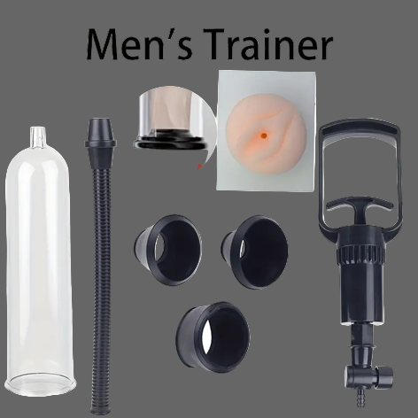 Manual Penis Vacuum Pump with 3 Sleeve Attachments