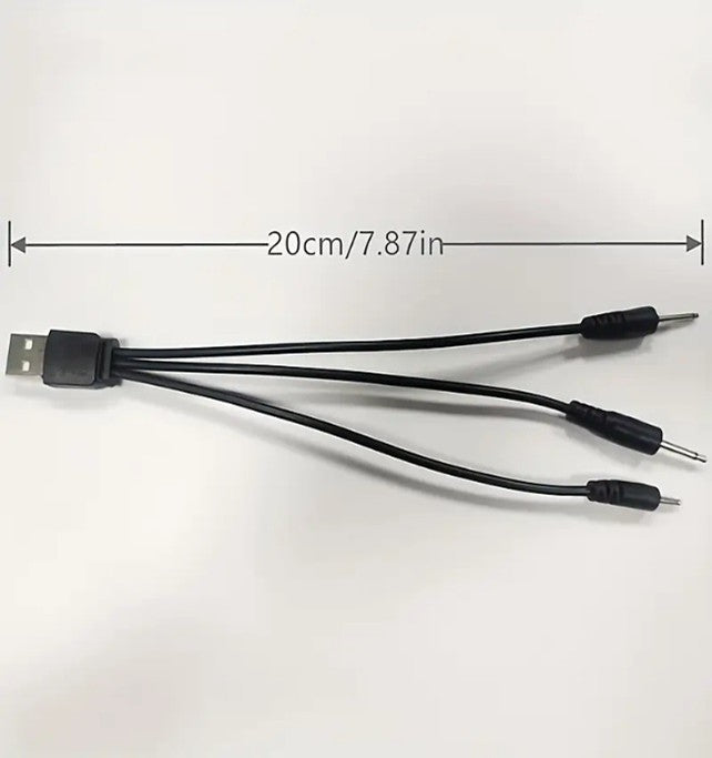 3-Head USB Charging Cable for Rechargeable Toys