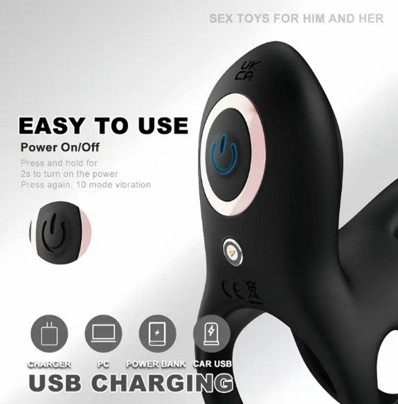 Dual-Motor Vibrating Cock Ring