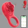 App-Controlled Rose Vibrating Cock Ring