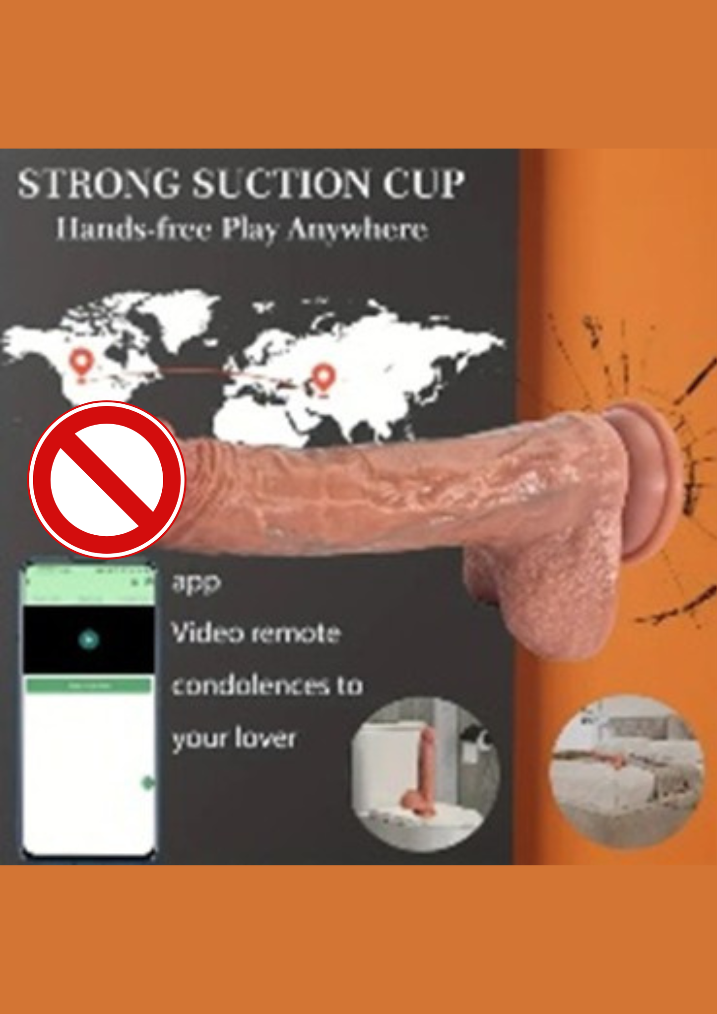 22.86cm Vibrating Dildo-App