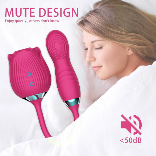 Rose with sucking/vibrating and shaking motion x 10 Speed