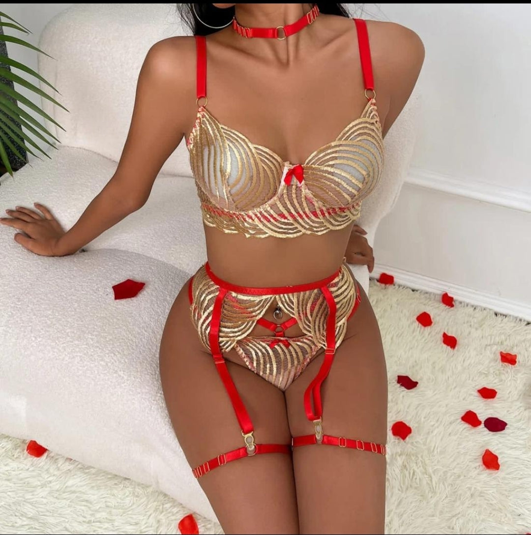 A-Red & Gold Lingerie