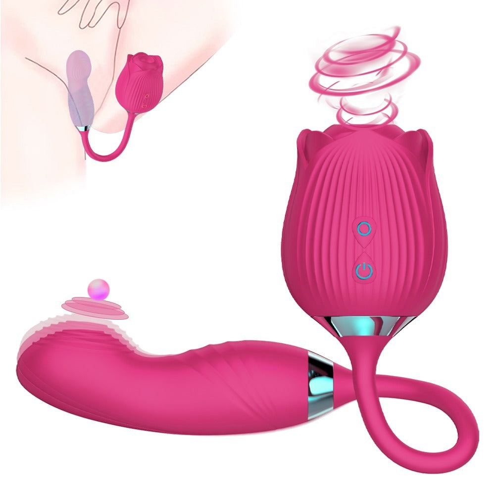 Rose with sucking/vibrating and shaking motion x 10 Speed