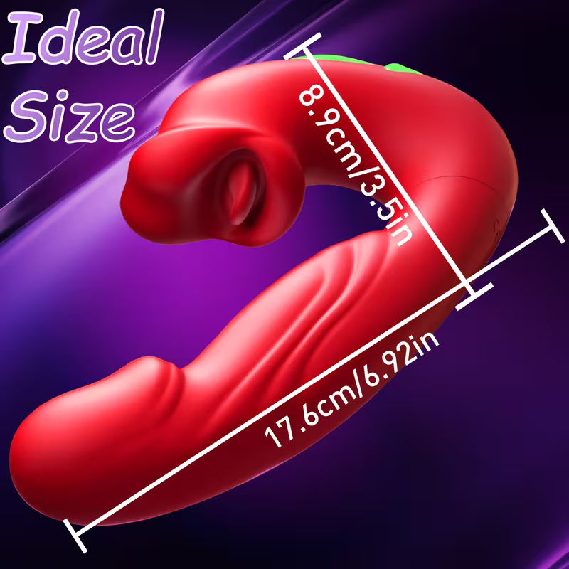Red Lip Thrusting G-Spot & Clitoral Vibrator