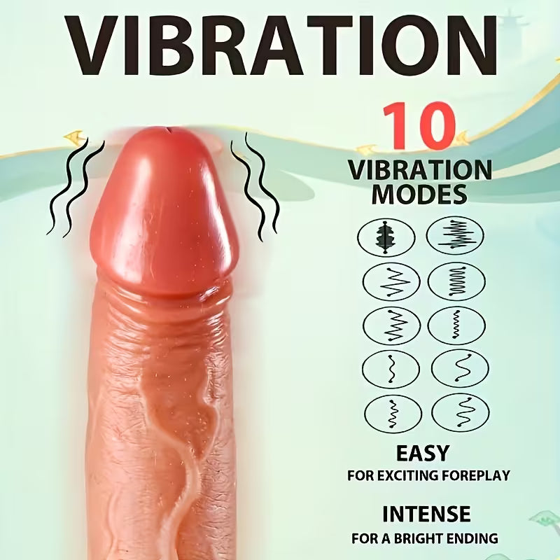 22cm Remote-Control Vibrating & Thrusting Dildo