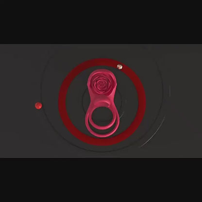 Vibrating Ring with Rose Clit Stimulator