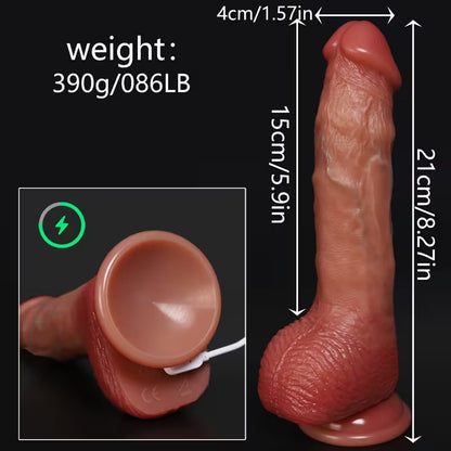 21 cm Dildo with balls