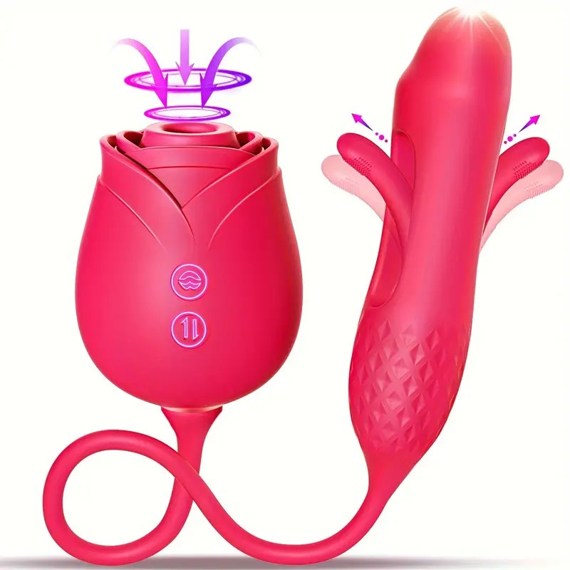 ROSE CLITORAL TONGUE VIBRATOR