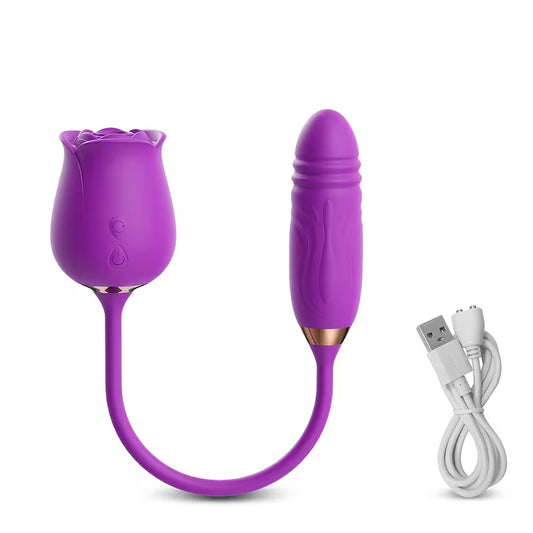 Rose with sucking/vibrating and shaking motion x 10 Speed