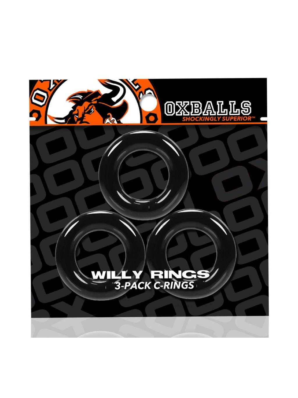 Oxballs Willy Rings 3 Pack - Black