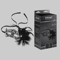 Steamy Shades Mardi Gras Mask Feather