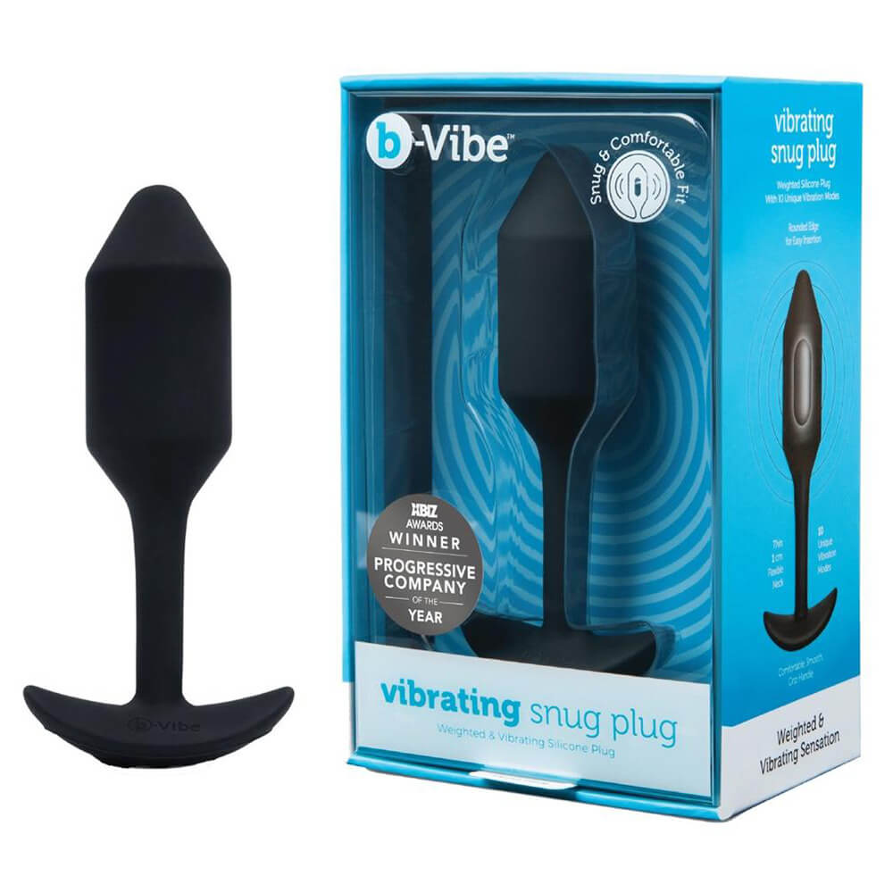 B-Vibe Vibrating Snug Plug - M - Black