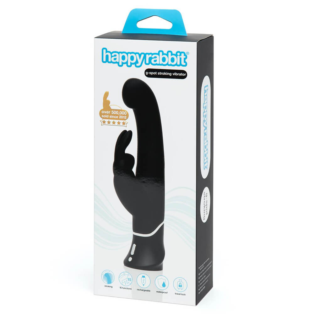 Lovehoney Happy Rabbit G-Spot Stroking Vibrator - Black
