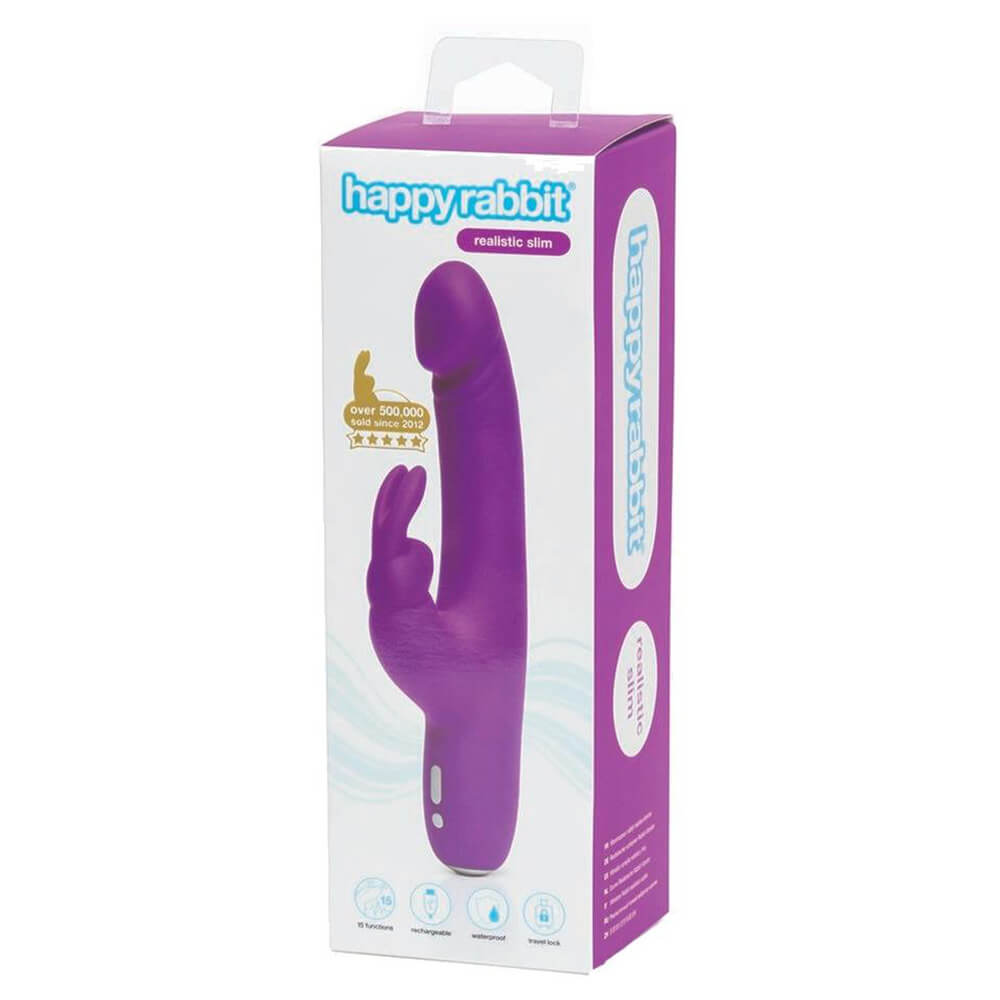 Lovehoney Happy Rabbit Slimline Realistic - Purple