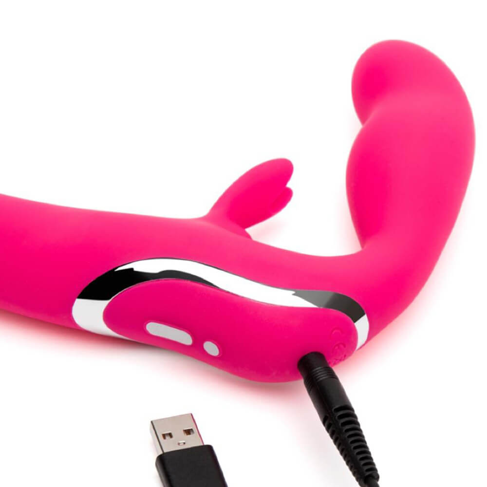 Lovehoney Happy Rabbit Strapless Strap On Rabbit Vibe - Pink