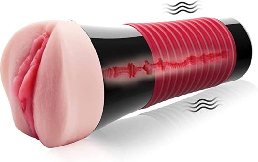 VIBRATING MASTROBATOR BLACK/MAROON