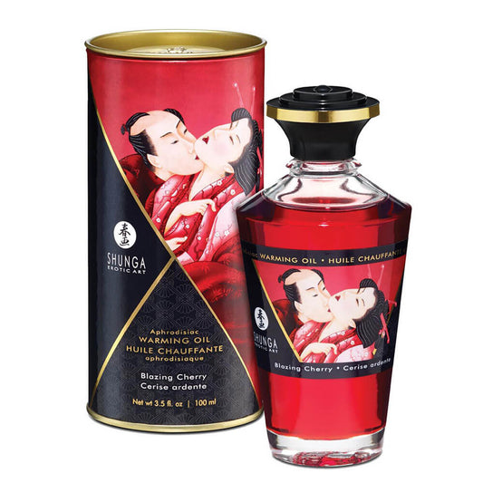 Shunga Intimate Kisses Oil - Cherry - 100ml