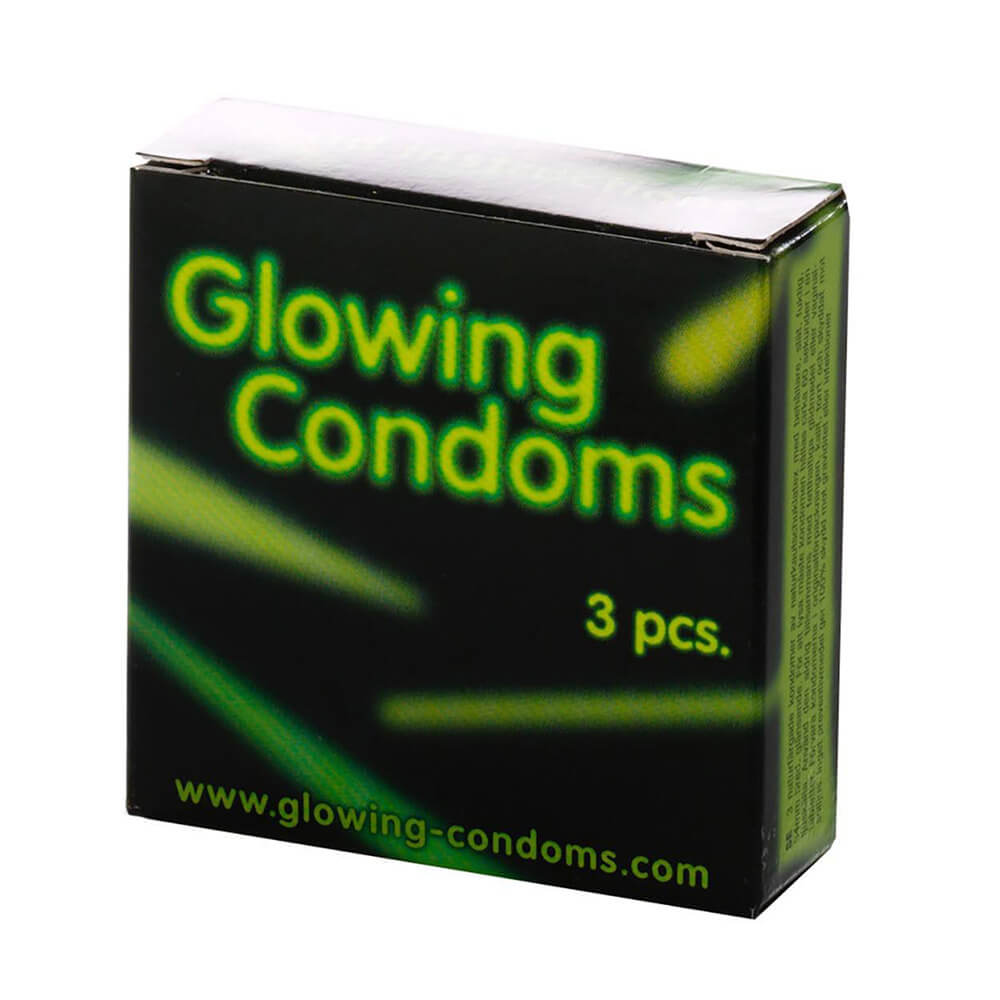 Var. Glow In The Dark Condoms - 3pcs