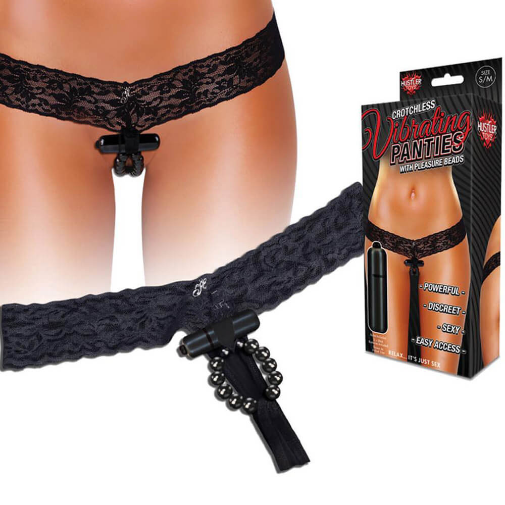 Var. Hustler Vibrating Panties with Beads - M/L